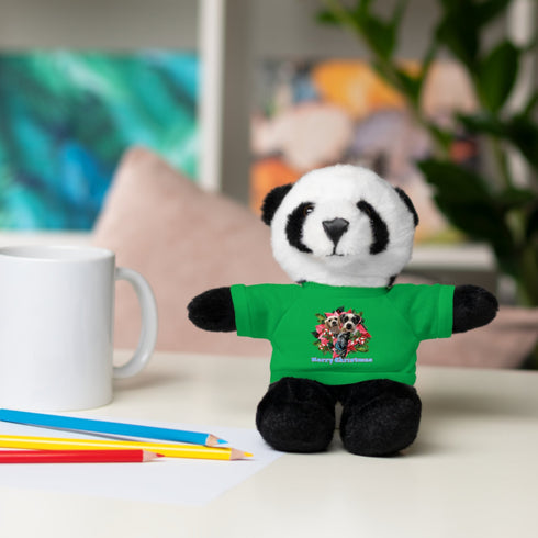 Custom Photo Festive Poinsettia Stuffed Animals with Tee